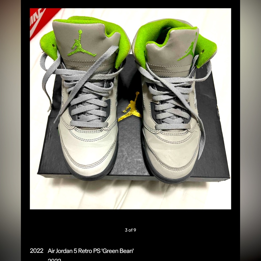 2022 Air Jordan 5 Retro PS 'Green Bean' Kids 1Y